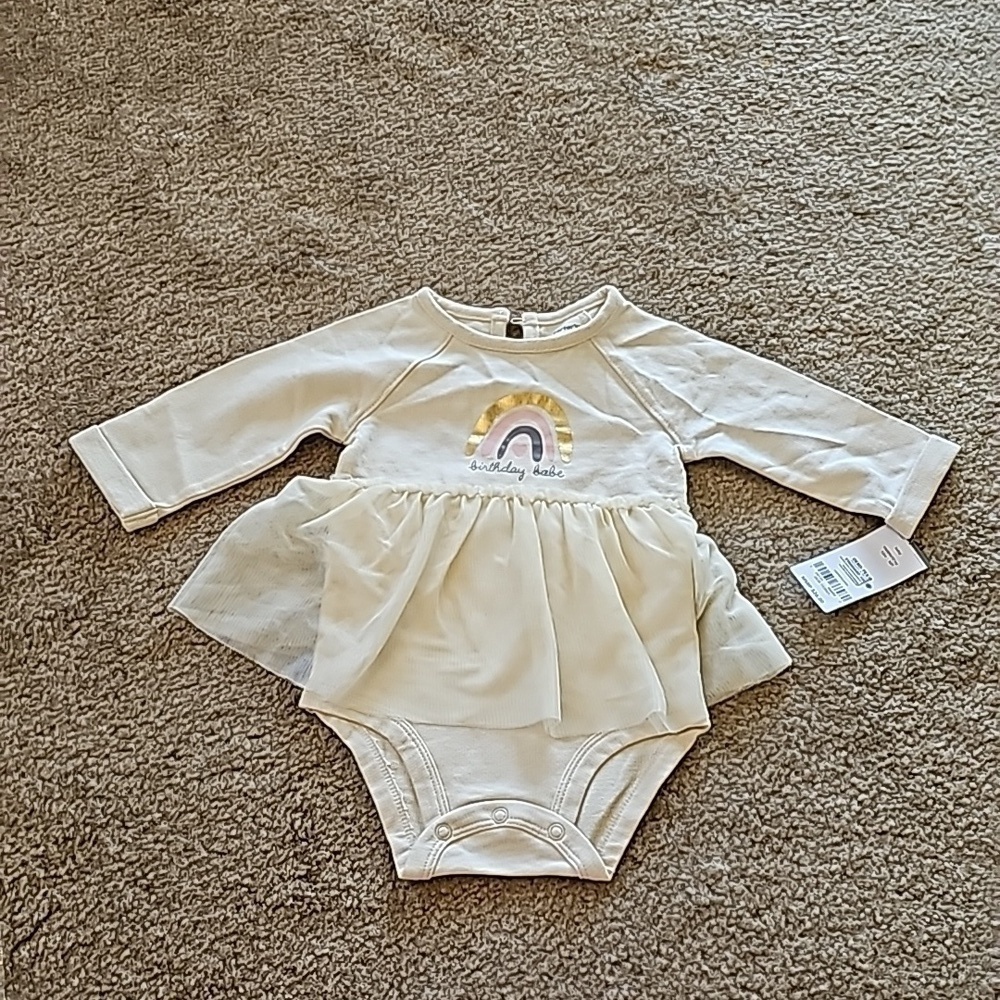 Baby Girls Birthday Babe Long Sleeve Tutu Dress 12 Months